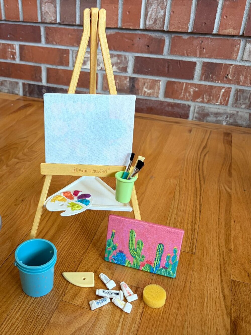 American Girl Doll Truly Me Art Class Set COMPLETE - Retired Painting & Pottery